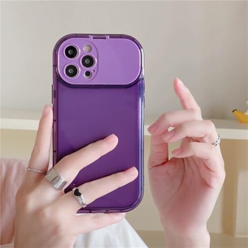Étui de protection pliable pour iPhone 15 Pro violet élégant anti-choc chic