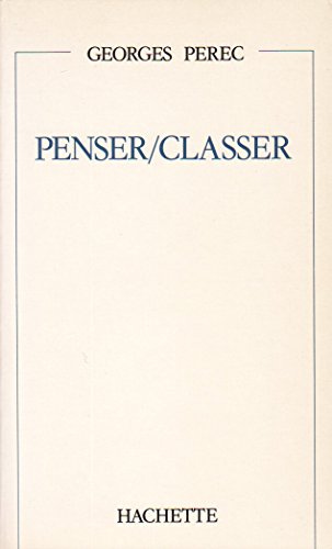 Penser / Classer 2010198840 Book Cover