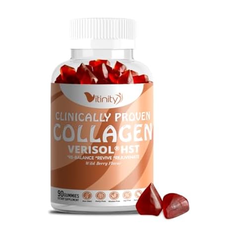 VITINITY VERISOL® HST+HA+VIT C Collagen Hard Chewy Gummies Clinically Proven Beauty.Firmer,Smoother Skin,Fewer Wrinkles,Reduced Cellulite.True Beauty from Within.The Look-Good Feel-Good -30 Day Supply Cover