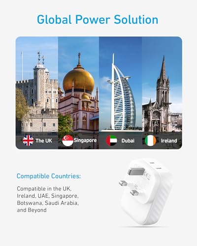 image for Anker (Pack of 2) USA International Plug Adapter, Travel Adapter, 15W 