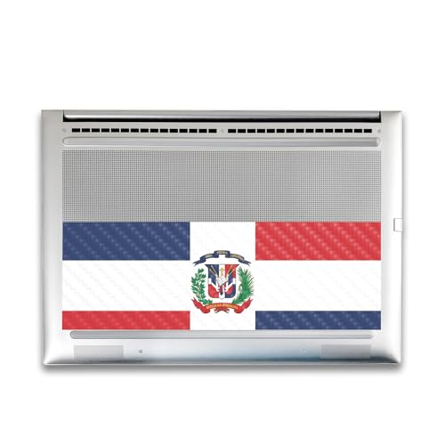 Image of Carbon Fiber Gaming Skin Compatible with HP Envy x360 16 inch (2023) - Dominican Flag - Premium 3M Vinyl Protective Wrap Decal Cover - Easy to Apply | Crafted in The USA by MightySkins