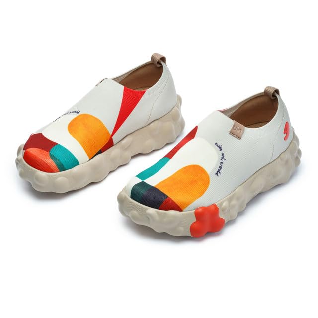 Image of UIN Shoes for Women Slip On Sneakers Comfortable Lightweight Barefoot Travel Art Painted Casual Loafers