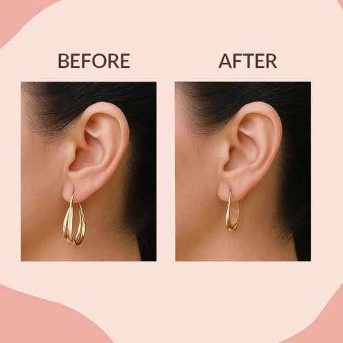 Image of Pristar 30 Count Earlobe Support Patches for Women - Ear Lobe Support for Earrings, Prevent Sagging & Drooping, Comfortable Backs for Heavy Earrings