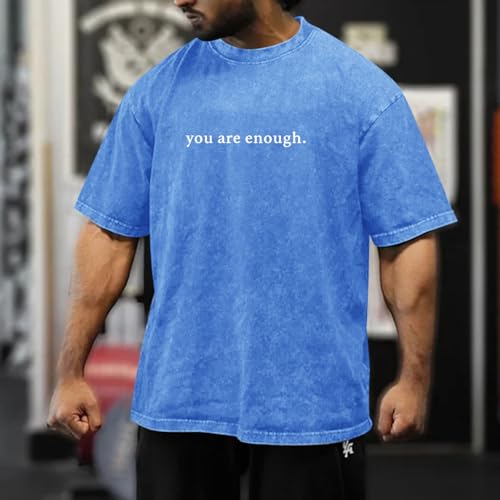 Image of Dear Person Behind Me Shirt You are Enough Tshirts for Men Oversized Inspirational Positive Tees Vintage Graphic Tops