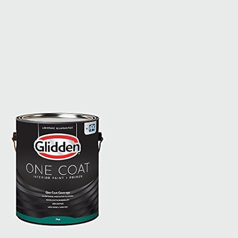 Glidden Interior Paint + Primer: White/White, One Coat, Flat, 1 Gallon Cover