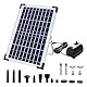 10W Solar Teichbrunnen, 1350L/H Solar Teichpumpe mit 5.0 m Netzkabel, Solar Wasserbrunnen Pumpe für Gartenteiche Pool Wasserspiele