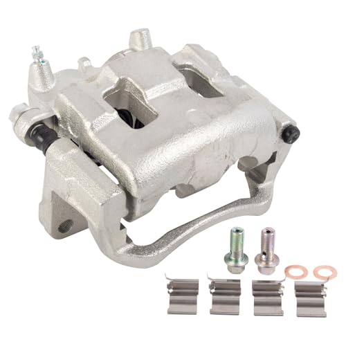 Image of TRQ Front Right Brake Caliper w /Bracket Passenger Side | For 2007-2009 Ford Edge 2007-2008 Lincoln MKX 2007-2012 Mazda CX-7
