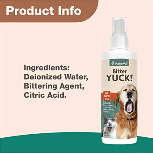 NaturVet Bitter Yuck! No Chew Spray for Dogs, Cats, and Horses Pet