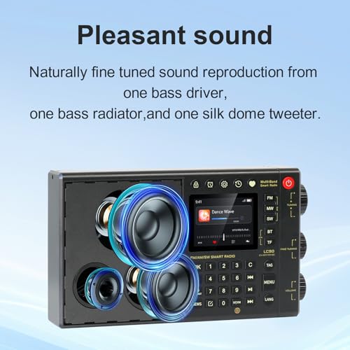 CHOYONG LC90 Internetradio, professionell, multifunktional, Smart-Multi-Band, WLAN/4G, globale Version, Choyoung tragbares Radio FM/LW/MW/SW/SSB, Kurzwellenradio, Bluetooth, TF-Karte, alle Welt-Radios