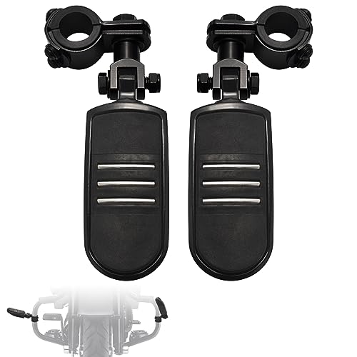 Repose-pieds de moto FOVPLUE noir avec kit de fixation universel 25mm à 34mm
