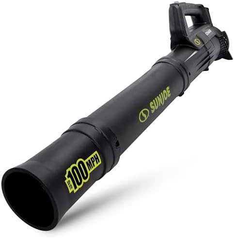 Sun Joe 24-Volt Cordless Compact Turbine Leaf Blower, 100 MPH Air Speed, 280 CFM Airflow