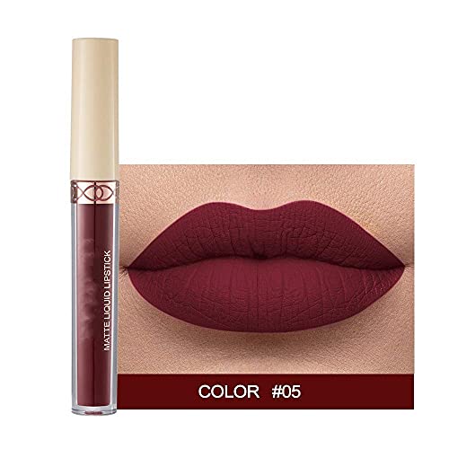 Maepeor Matte Liquid Lipstick 6Pcs Nude Brown Velvety Lip Gloss Kit Long-Lasting Wear Non-Stick Cup And Not Fade Lipstick Set For All Undertone (Nude-Brown Series, 6Pcs-D) #TOP5