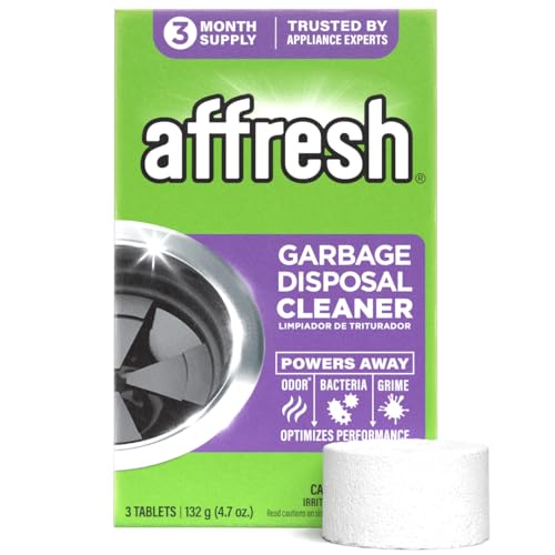 Affresh Garbage Disposal Cleaner, Helps Power Away Odor Causing Bacteria, Debris & Grime in Grind...