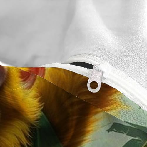 Housse de couette singe en microfibre 220x240 cm pour lit king size