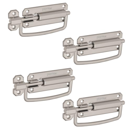 Image of Plantex Door Stopper /5 Inch Baby Latch Kadi /Door Latch for Bathroom /Door Lock for Home /Office Doors - Pack of 4 (Matt)