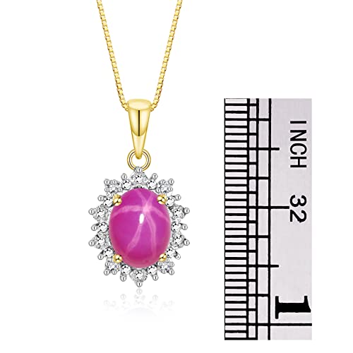 Image of Rylos Women's Yellow Gold Plated Silver Princess Diana Ring & Pendant Set. Gemstone & Diamonds, 9X7MM Birthstone. Matching Friendship Jewelry, Sizes 5-10.