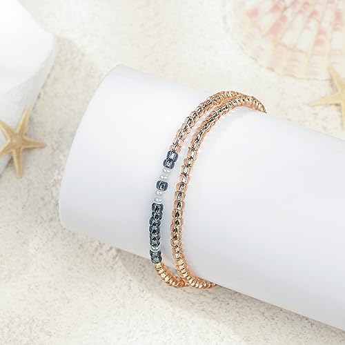Inspirational Morse Code Bracelets for Women Best Friends Sister Christmas Birthday Gifts for Women Funny Fashion Bead Wrap Bracelet Encouragement Motivational Secret Message Bracelets New Beginning by JoycuFF - Used condition - Image 3