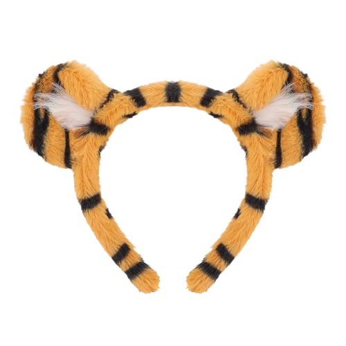 Semato Tiger Ears Headband Cute Costume Tiger Headwear Face Wash Headband Tiger Head Wear Fashion Hairband Hair Accessories for Adult Party Decoration