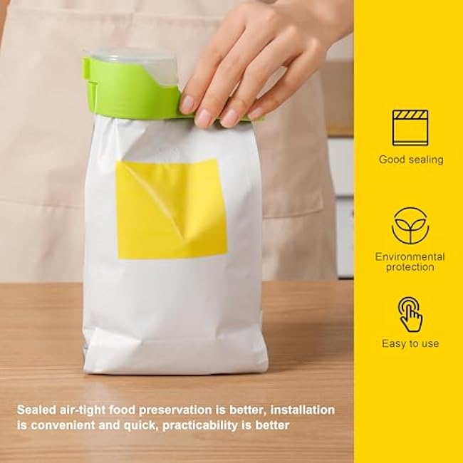 4PCS Food Bag Clips with Pour Spout, Durable Plastic Sealing Clips for Snacks, Cereal, Pet Food ¨C Easy Pour Bag Clips