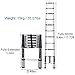 GLDGJMZ 17.72ft Telescopic Aluminium Ladder Multi-Purpose Extension Foldable & Non-Slip Design 330lbs Capacity Portable DIY Tool for Home Garden & Workshop
