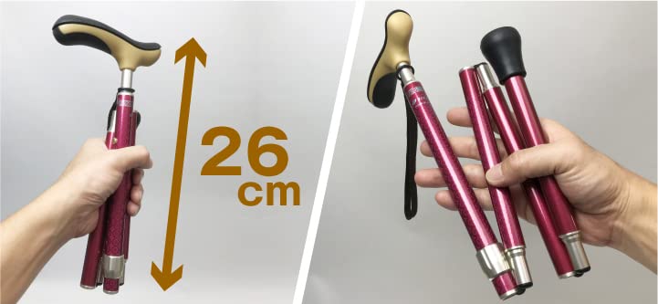 Amazon | 抗ウイルス楽ーダ折り畳み杖 ショート ベージュ | シナノ 