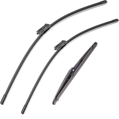 FUYRHP Escobillas limpiaparabrisas Delanteras Juego De Escobillas Limpiaparabrisas Delanteras Y Traseras para Parabrisas De Coche Cepillo para Lluvia para MG para ZS 2017-2024