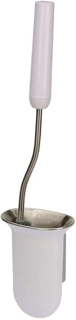 Joseph Joseph Flex - Smart Hygienic Silicone Toilet Brush with wall-mounted holder set, flexible anti-drip, anti-clog deep clean head - White