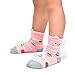 LAISOR 12 Pairs Assorted Non-Skid Ankle Cotton Socks with Grip For Kids Toddlers Baby Girls