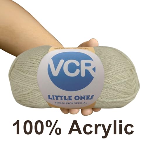 Image of VCR Pearl White Yarn, 100 Grams Hank, 190 Meters Length, Acrylic Ball for Crochet and Knitting, Soft Crosia Threads, Pack of 1 Yarn, Suitable for DIY Crafts