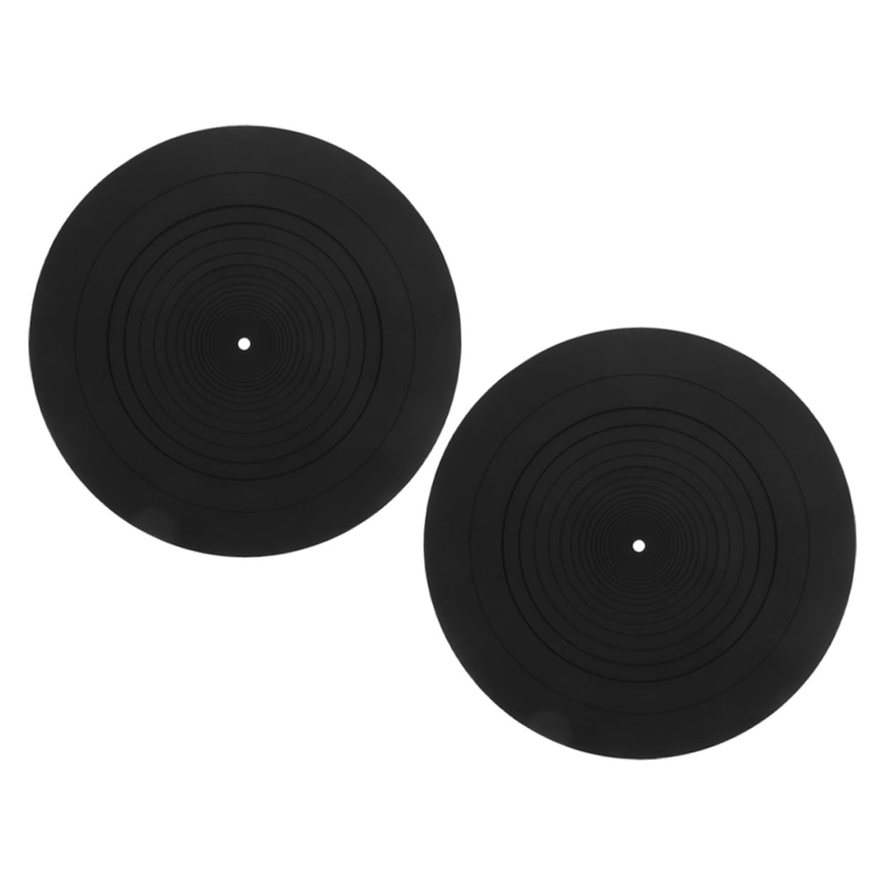 2 pezzi Tappetino Antistatico in Silicone per Giradischi Piatto Stabile per Dischi in Vinile Accessorio Sostitutivo per Protezione e Riproduzione Senza Danni