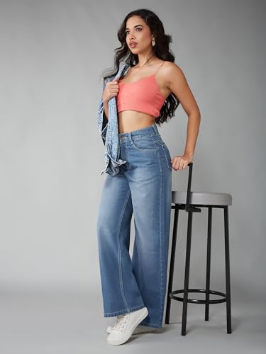 Image of Dolce Crudo Women's High Waist Straight Fit Jeans