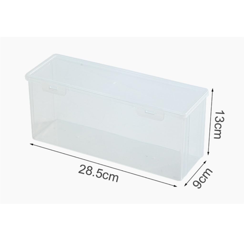 Frischhaltedosen Quadratische transparente Frischhaltebox PP Frischhaltebox Obst- und Gemüsekühlschrank-Aufbewahrungsbox Organizer Kühlschrank (Color : Clear, Size : B)