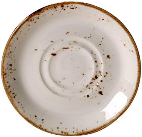 SteeliteCraft Double Well Saucer White 16.5cm - Set of 6 - Tea Saucer, Coffee Saucer
