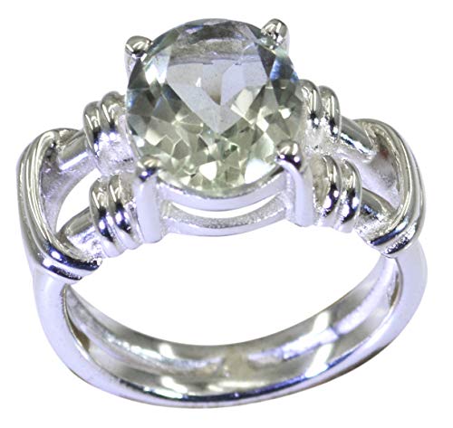 Bague en argent 925 vert naturel ne ternit pas bijou durable RIYO