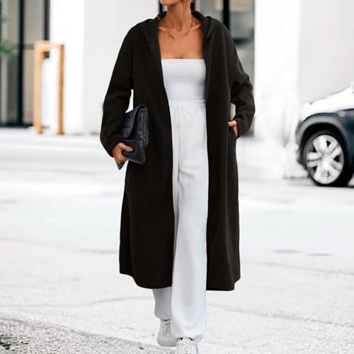 Toumov Women’s Cozy Black Oversized Cardigan – The Perfect Blend of Comfort and Style - Image 2