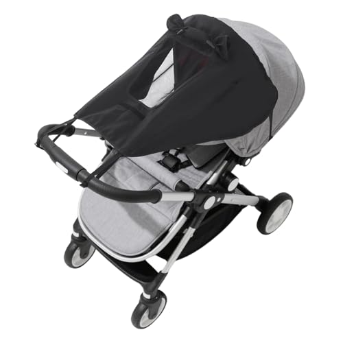 Pare Soleil Poussette Universelle avec protection UV 50+ et imperméable, Canopy Auvent Pare Soleil avec Toit Ouvrant Ventilé, capote poussette universelle...