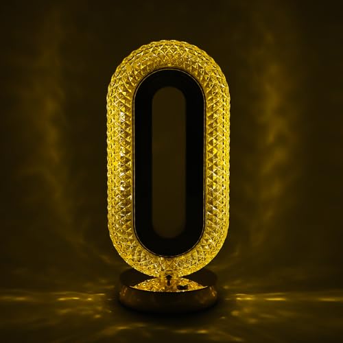 Image of Lexton Crystal Lamp with Touch Control LED Light | Color Changing, Adjustable Brightness, USB Charging, Portable, Night Desk Lamp for Bedroom, Living Room, Study, Decoration, GIF | (Pack of 1)
