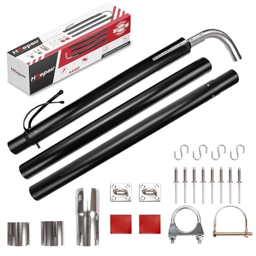 HRepair RV Generator Exhaust Extension Kit RV Generator Exhaust Venting System For Most RV Exhaust Systems 44461