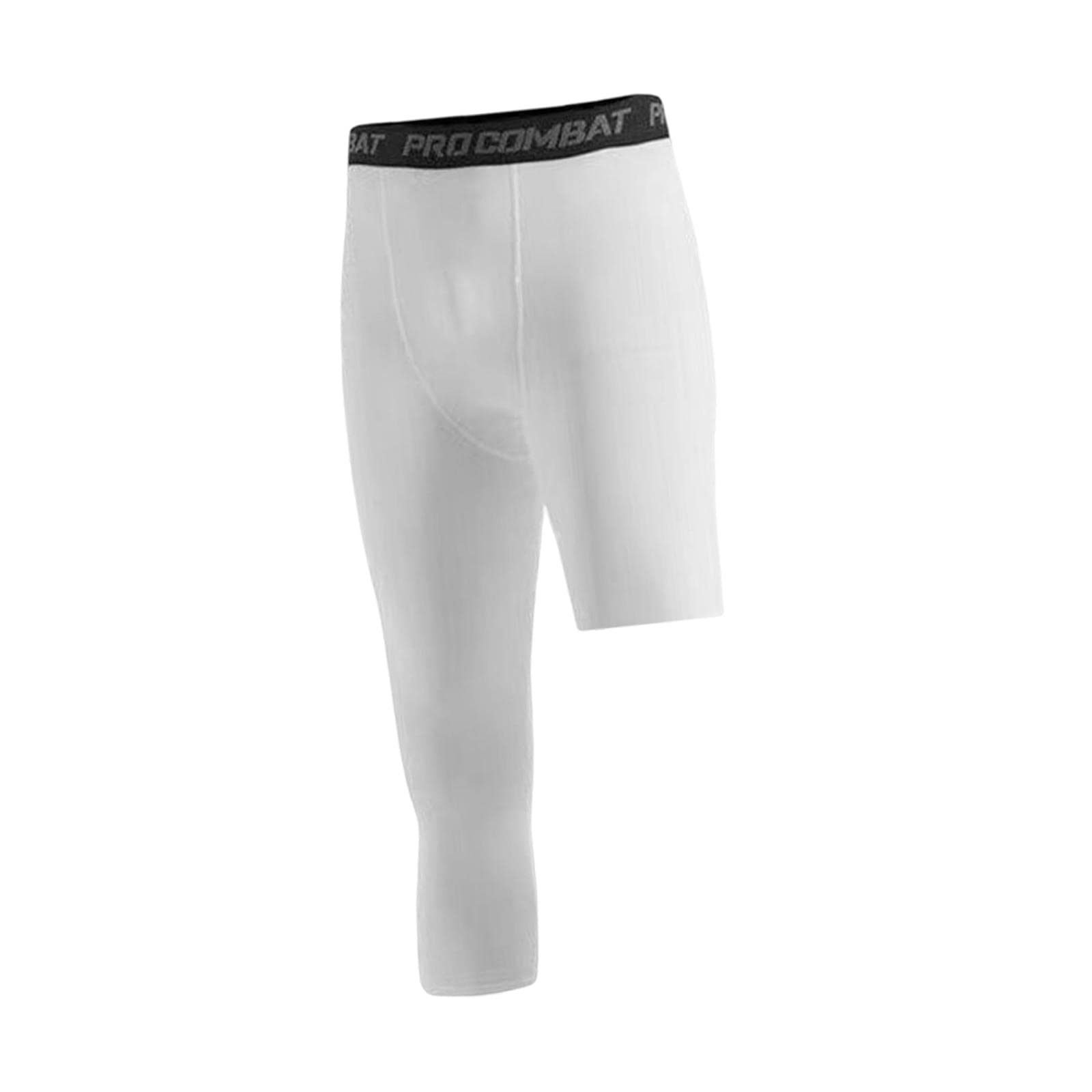 Mens Athletic Pants Workout Leggings for Basketball Training Fitness XXL White Left Short|Clothing, Shoes & Accessories |Womens Clothing |Leggings|1 Men;s Compression Pants|Accessories, Organizer, Sto-image-25