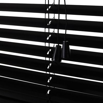 GoodHome Store vénitien Colours Studio Aluminium Noir 180 x 180 cm