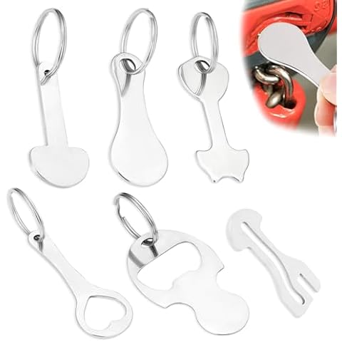 PUERFOCA 6 Pcs Silver Shopping Trolley Tokens Set Cover