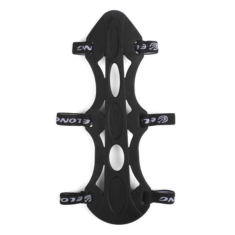 Archery Arm Guards Kids Adult Armguard Forearm Guard Archery Arm Protector with 3 Straps Adjustable Buckles Rubber (Black) — image 1