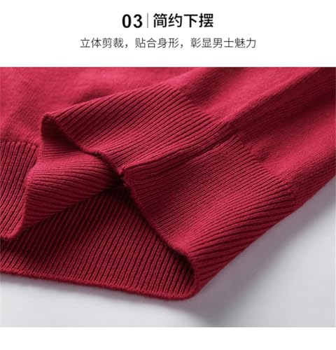 Dcvmvmn Men Wool Sweater Vest Autumn V-Neck Sweaters Waistcoat Sleeveless Knitted Vests4