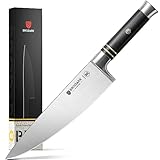 BRODARK Chef Knife, 8 Inch Pro Kitchen Knife with Sheath, Japanese AUS-10 Stainless Steel Sharp Chef