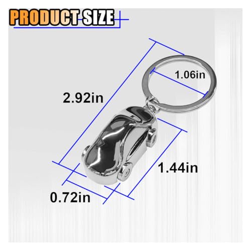 Image of KITUREK 3D F1 Race Car Keychain, Zinc Heavy Duty Racing Model Keychain, Car Key Ring Present for Father Husband Boyfriends (German Car)