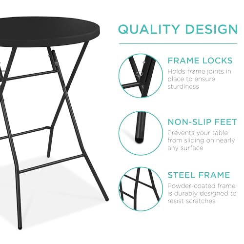 Best Choice Products SKY7163 32In Bar Height Folding Table, Round Indoor Outdoor Accessory For Patio thumb #4