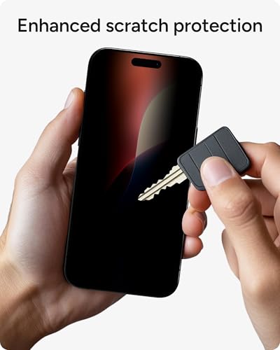 Image of ZAGG Glass Elite Privacy Screen Protector for iPhone 16 Pro Max - 2-Way Privacy Filter, Ultra-Strong Tempered Glass, 5X Stronger, InvisibleShield, Smudge-Free, Easy Install, Recycled Content