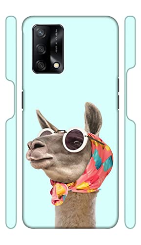 DASP Oppo F19 Premium Designer Printed Hard Polycarbonate Mobile Back Case and Cover for Oppo F19 - Funky Camel with Scarf