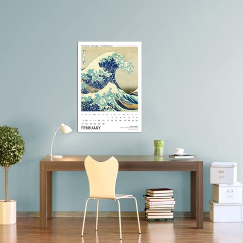 Image of Tallenge - New Year 2025 Wall Calendar - Japanese Masters Collection - 12 x 17 Inches for Home & Office (Paper, Wall Calendar)