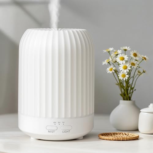 Difusor Aceites Esenciales 250ml Difusores de Aromaterapia Ultrasónicos Vaporizador de Esencias Difusor de Aceites Esenciales Humificador de Aromas con 7 Colores para Oficina, Salón, SPA